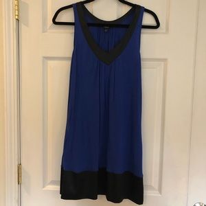 Express Blue & Black Dress with Pockets